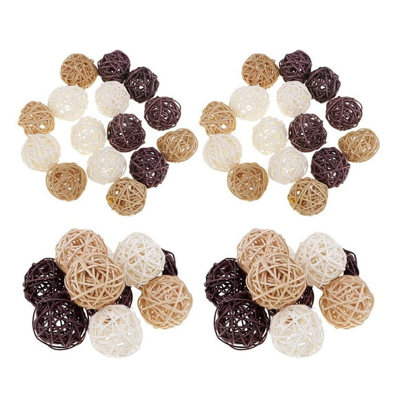 50x Rattan Wicker Balls Decorative, Orbs Balls Decorative, Twig Balls Vase Filler, Rattan Balls for Bowls, Bird Toys, Garden, Party, Wedding, 3cm,5cm
