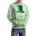 thumbnail image 5 of St Patrick's Day Green Hat 3d Sweatshirts Hoodie Fashion Casual Personality Men's Women Street Hoodie Pullovers Long Sleeve Comfortable Top, 5 of 6