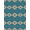 Blue Ivory, Pattern 17, variant on ODIKA 8'x10' Washable Area Rug Pinstripe Lines Bordered Edges Abstract Geometric Striped Minimalist Refined for Living Room, Under Sectional, Family , Durable, Non-Slip