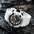 thumbnail image 5 of Sanda 2022 New Men's Watches Dual Display Watch 50m Waterproof Sports Military Quartz Wristwatch Clock Relogio Masculino 3129 - Quartz Wristwatches, 5 of 6