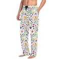 thumbnail image 2 of FORMRS Mens Pajama Pants with Pockets Cotton Sleepwear Lounge Bottoms Sizes S-2XL, Green Wildflower Pattern, 2 of 7