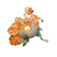 thumbnail image 1 of Women Brooch Sparkling Rhinestones Imitation Pearl Flower Shape Lapel Pin Suits Coats Bags Scarves Badge Versatile Accessory, 1 of 8