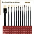 thumbnail image 4 of 12 Pcs Oil Paint Brush Set, Diverse Art Brushes for Oil Acrylic Watercolor Painting, Black Handles with High Durability, Includes Storage Case, 4 of 5