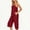 Wine, variant on Two Piece Outfits for Women Adjustiable Strap Cami Top and Wide Leg Cropped Pants Casual Summer Lounge Matching Set Olive Green M