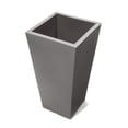 thumbnail image 4 of Step2 Tremont Dark Cedar Plastic Square Tapered Indoor and Outdoor Tall Planter, 4 of 5