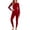 Red, variant on Women's Thermal Underwear Set, Thin Base Layer, Thermal Long-Sleeved Top and Pants, Lightweight Warm Clothing for Cold Seasons and Layering,Black,L