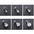 thumbnail image 5 of ZS 20G 6Pcs CZ Ear Stud Earring Basic Style Cartilage Conch Helix Piercing Crystal Ear Piercing, 5 of 5