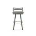 thumbnail image 2 of Amisco Derek 30 In. Swivel Bar Stool - Grey Polyester / Metallic Grey Metal, 2 of 9