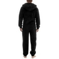 thumbnail image 5 of Adult Hooded Onesie Pajamas Non-Footed One Piece Sleepwear for Men Color: Black Size: XXXXL, 5 of 6