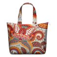 thumbnail image 1 of Rustic Paisley Floral Duffel Bohemian Chic Weekender Bag with Artistic Vintage Pattern, Ethnic Mala Inspired Design, 1 of 5