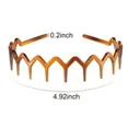 thumbnail image 2 of Zig Zag Headbands, 6 Pieces Shark Tooth Hair Comb Hairband, Wavy Shape Plastic Hair Bands, Hair Hoop Accessory for Women Lady Girl, 2 of 2