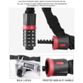 thumbnail image 3 of Red (60cm) Anti-theft Combination Bike Lock Resettable Bike Password Lock Bike Chain Lock Bicycle Accessories - Bike Chain Padlock, 3 of 5