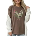 thumbnail image 2 of Ink Printed Camo Rooster Shirt for Women Farm Wife Graphic Tee Country Homestead Gift Espresso Shirt Adult X-Large, 2 of 8