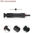 thumbnail image 3 of 3Pcs Solar Panel Cable Blocking Diode Waterproof Connector Compatible, 3 of 3
