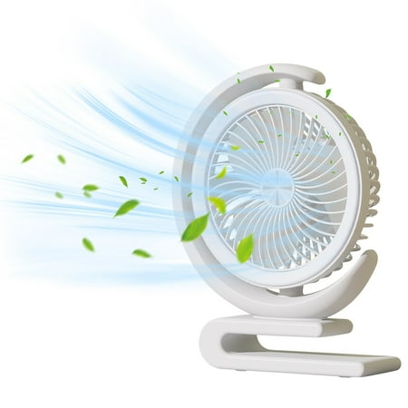 

Ranliy Desktop Circulating Fan Rotary Desktop Electric Fan Household and Office Usb Charging Large Wind Power Lighting Small Fan