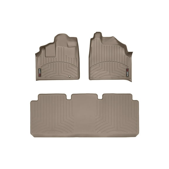 WeatherTech Custom Fit FloorLiners compatible with 1999-2004 Honda Odyssey - 1st & 2nd Row, Tan