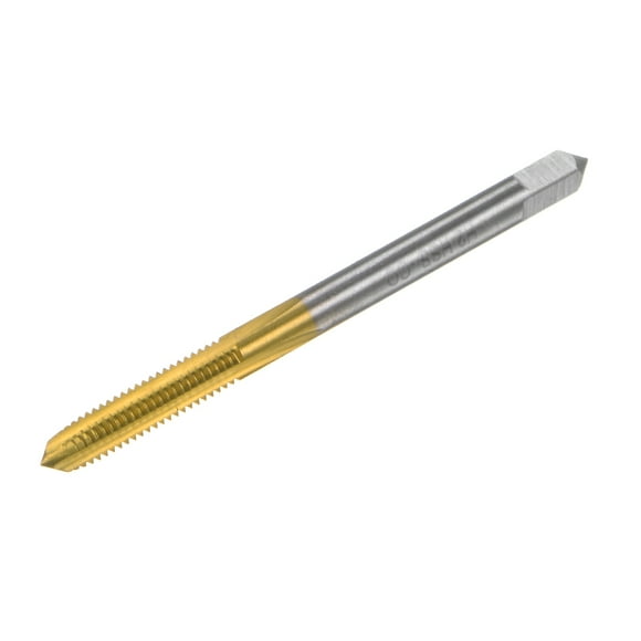 Unique Bargains M4 x 0.7 Cobalt High Speed Steel Straight Flute Machine Thread Tap Titanium Coated