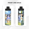 thumbnail image 3 of Lsque Bluey Pattern Water Bottle,18oz Sports Insulated Kettle for Cycling Gym Basketball Outdoor, Suitable as a Present, 3 of 8