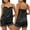 Black, variant on Pajamas for Women, CaiDieNu 2 Piece Womens Pajama Sets, Silk Pjs Cami Satin Pajama for Women, Black L