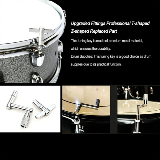 Accessoires d'Instrument à Touches de Réglage Fournitures de Tambour Artisanat Outil de Percussion Professionnel Raccords Améliorés en Forme de T Pièce de Rechange Pivotante en Métal