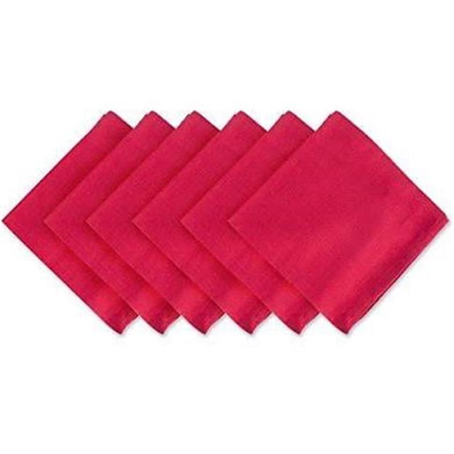 Cardinal Ensemble de Serviettes Rouges de 6