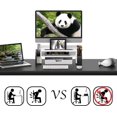 thumbnail image 2 of Bureau d'Ordinateur Support de Moniteur avec Tiroir Organisateur de Rangement, Noir/blanc, 2 of 9
