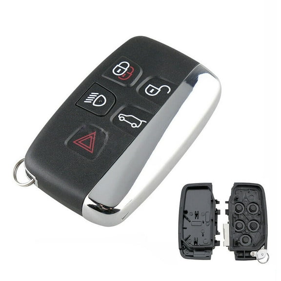 Remote Key Shell for Range Rover Evoque, 5 Buttons, Black & Silver Color