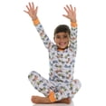 thumbnail image 4 of Cudlie Boys’ 4-Piece Pajama Set, Cotton Blend Sleepwear, 2 Tops & 2 Bottoms – Sizes 12M–5T, 4 of 7