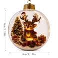 thumbnail image 3 of NWQKYZGH 1Pc Christmas Reindeer Ornaments, Clear Light-Up Christmas Ball Ornaments, Christmas Tree Ornament with LED Light for Tree Mantel, Holiday Home Decoration & Gift, 3 of 5