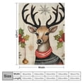 thumbnail image 4 of Chilfamy Deer Christmas Ornaments Folk Art Print Throw Blanket Soft Plush Blankets for All Seasons  Exquisite Gifts 50x60in, 4 of 6