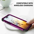 thumbnail image 4 of Dteck for iPhone 16 Pro, 3 in 1 Full Body Rugged Shockproof Slim Hybrid Heavy Duty Hard PC Cover Soft Silicone Rugged Bumper Protective Case, Purple, 4 of 5