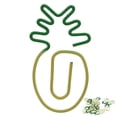 thumbnail image 3 of Clip de papel amarillo verde piñas forma 2 colores precioso Metal Material Craft Paperclip para oficina familia (15 uds), 3 of 5