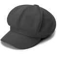 thumbnail image 2 of Women's Octagonal Newsboy Cap - Vintage 8 Panels Paperboy Visor Gatsby Cabbie Hat Painter Cap Sun Visor Beret Hats Lightweight Adjustable Fashion Trendy Hats for Outdoor Activities, Grey, M, 2 of 7