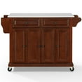 thumbnail image 3 of Crosley White Granite Top Kitchen Cart in Mahogany, 3 of 15