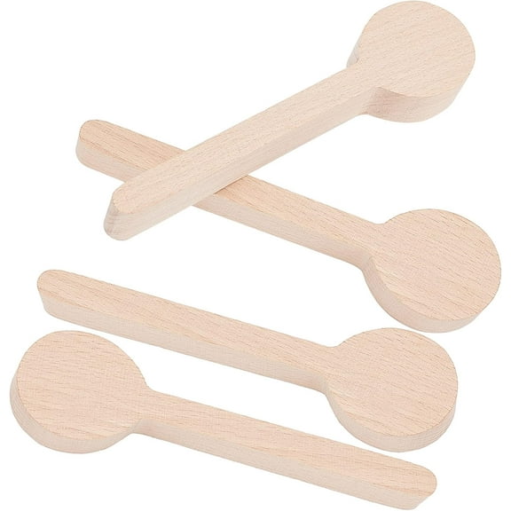 4PCS Wood Carving Spoon Blank Kit - Basswood Wood Spoons for Craft Carving Whittler Starter White
