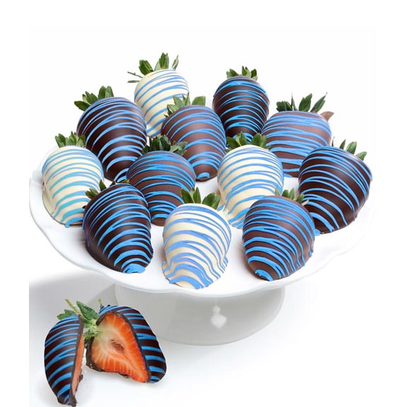From You Flowers - Chocolate Swizzle Strawberries For Him for Birthday, Anniversary, Get Well, Congratulations, Thank You, All Occasions
