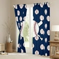 thumbnail image 3 of Manfei Baseball Game Black Out Curtains,Ball Sport Curtains Pack of 2 (42x63 Each),White Deepblue Bedroom Curtains For Girls Kids,Super Cozy Room Decor, 3 of 6