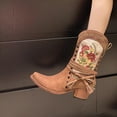 thumbnail image 6 of Brown Women Boots With Pointed Toe Comfortable For Sleek Look, 6 of 9