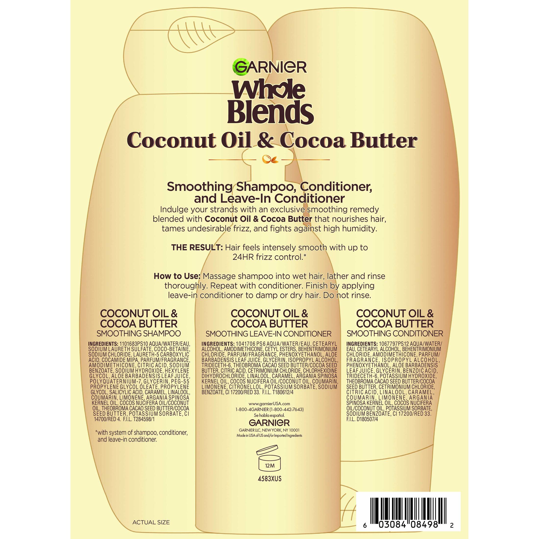 ($16 Value) Garnier Whole Blends Coconut Cocoa Shampoo Conditioner and Treatment Gift Set, Holiday Kit - image 4 of 9