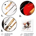 thumbnail image 3 of Designart "Abstract Symphony in Red and Black II" Abstract Metal Wall Art, 3 of 5