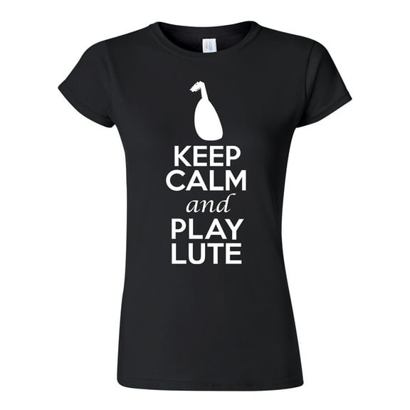 Junior Keep Calm And Play Lute Music Lover Musician DT T-Shirt Tee