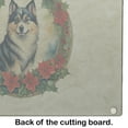 thumbnail image 5 of Finnish Lapphund Christmas Flowers Glass Cutting Board 12 in x 15 in, 5 of 5