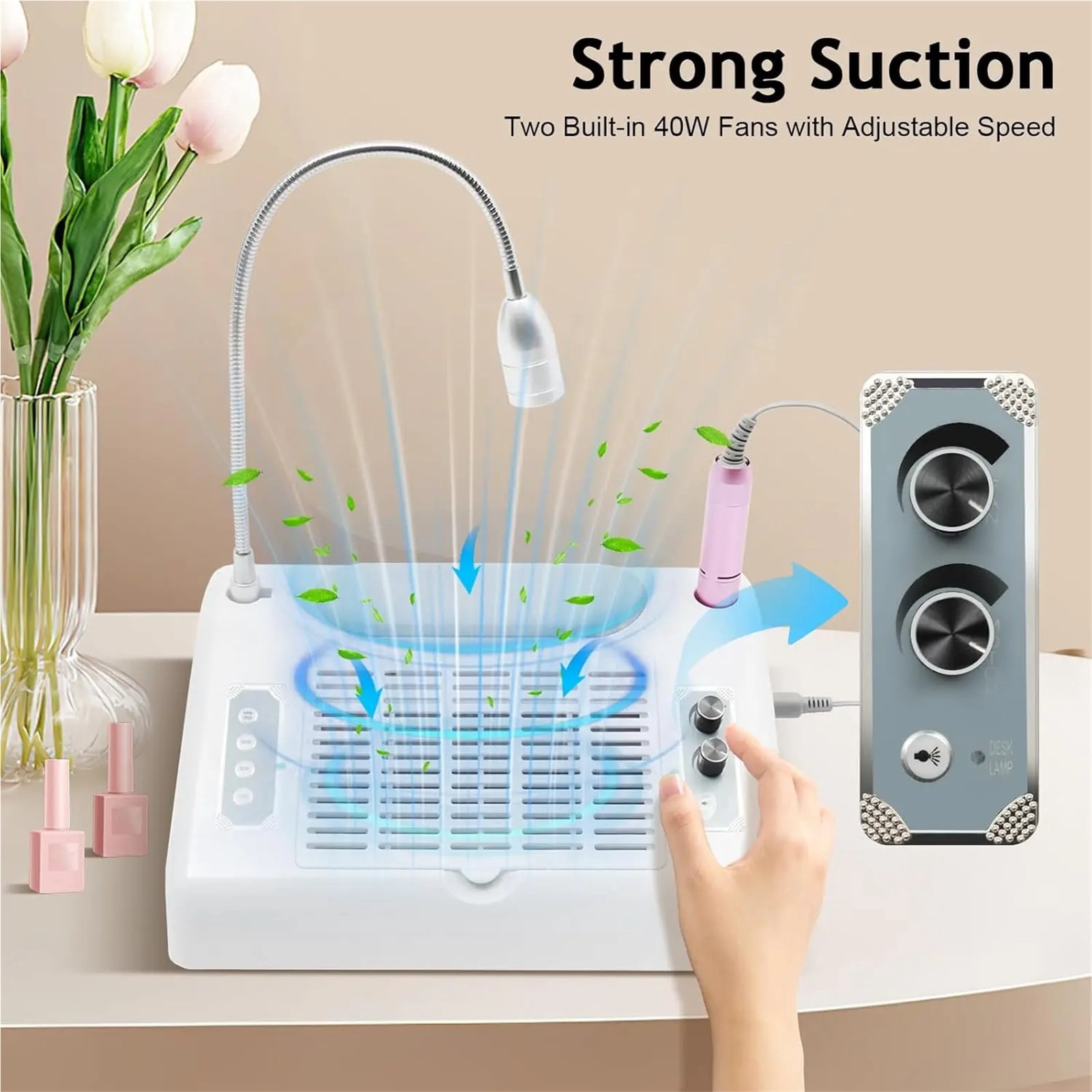 5 in 1 Nail Drill Manicure Machine, Professional 30000rpm Electric Nail Drill Machine, Electric , Nail Lamp for Nails Manicure