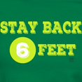 thumbnail image 3 of CafePress - Stay Back 6 Feet (Neon/Blkbg) T Shirt - Women's Traditional Fit Dark T-Shirt, 3 of 5