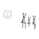 thumbnail image 5 of Acuario de escritorio,Pecera pequeña transparente,pecera,jarrón,mesa,Escultura de figura,Estatua sentada Figura Escultura Adorno,Estatuas de conejos en miniatura para decoración de interiores, 5 of 8