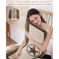 thumbnail image 5 of Country Texas Star Satin Pillowcase for Hair and Skin with Zipper, Soft Breathable Cooling Silk Pillow Cases, Brown Farmhouse Vintage Wooden Throw Pillow Covers King Size 20"x40", 5 of 6