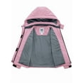 thumbnail image 3 of KVE Girl's Waterproof Ski Jacket Warm Fleece Winter Jacket Windproof Hooded Snow Coat Pink 10-12, 3 of 8