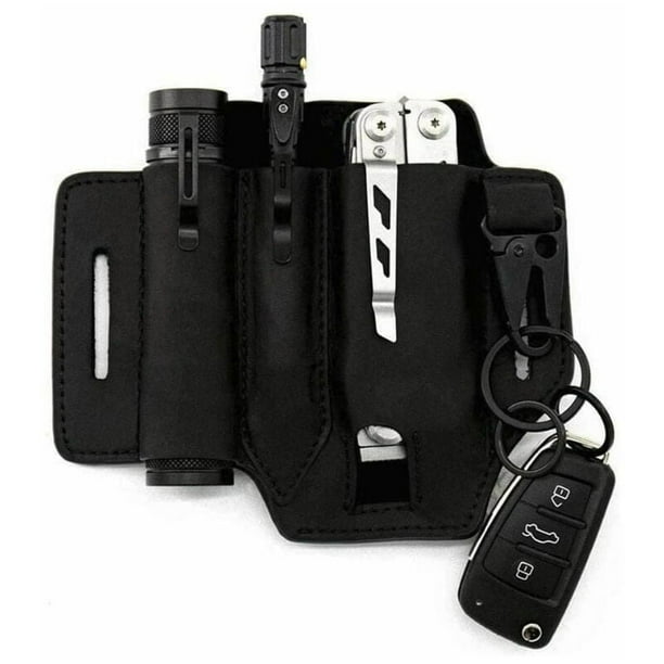 Funda de cuero, funda multiherramienta/funda de herramientas/funda de cinturón de cuchillo/funda de linterna para multiherramientas Leatherman/funda de cuchillo, cinturón organizador de funda