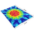 thumbnail image 4 of Rainbow Tie Dye Mandala Pattern Blanket,Comfortable Soft Flannel Throw Blanket,All Season,Warm Lightweight Blankets for Sofa Bed Couch Living Room Chair,40"x50", 4 of 4
