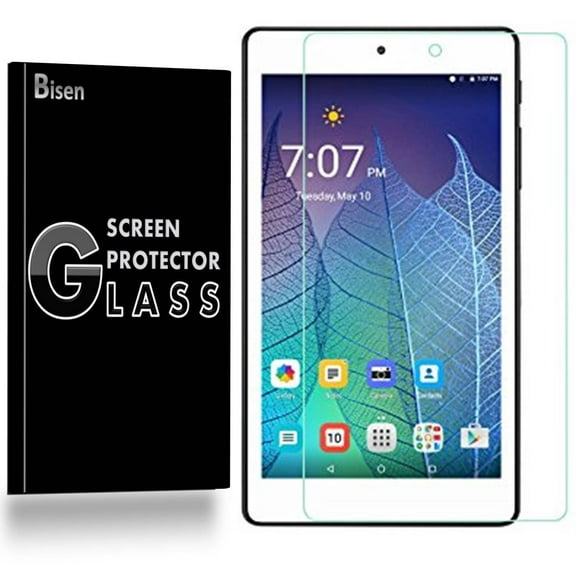 Alcatel ONETOUCh POP 7 LTE [BISEN] Tempered Glass Screen Protector, Anti-Scratch, Anti-Shock, Shatterproof, Bubble Free